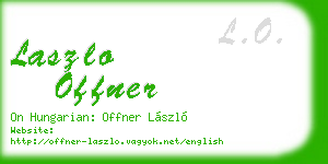 laszlo offner business card